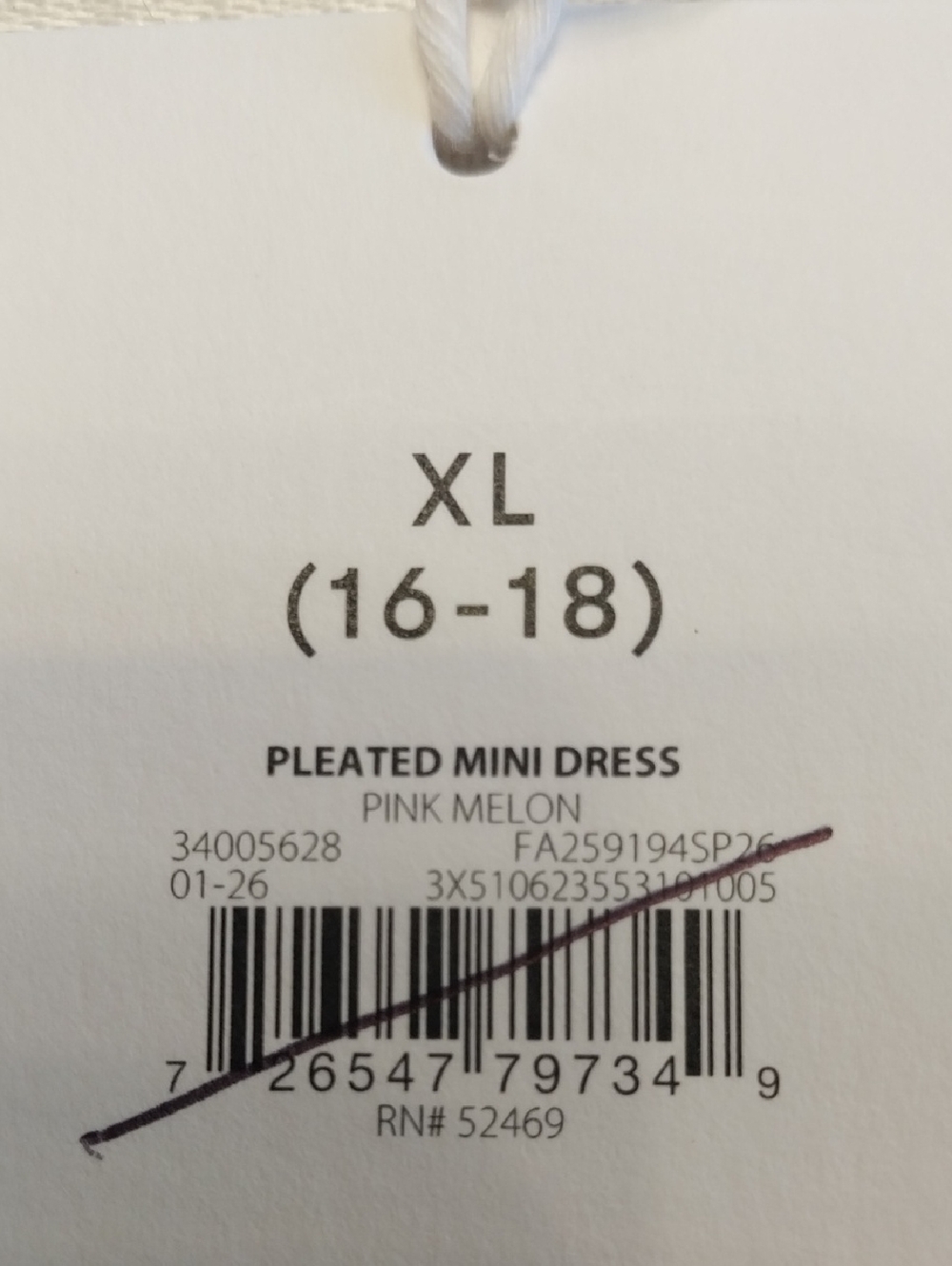 Free Assembly NWT Women's Sleeveless Pleated Mini Dress Size X-Large Pink Melon - Picture 5 of 11